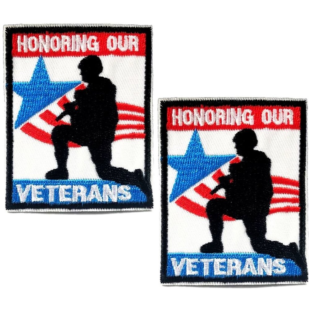 NEW HONORING VETERANS IRON ON PATCHES APPLIQUES